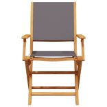 3 részes antracitszürke szövet és tömör fa bisztrószett