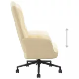 krémfehér bársony pihenőfotel