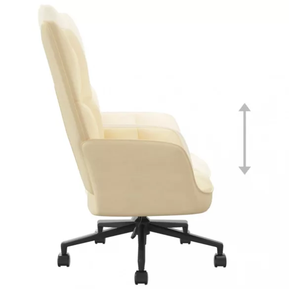 krémfehér bársony pihenőfotel