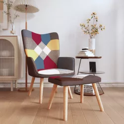 foltvarrott szövet pihenőszék lábtartóval