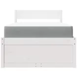 fehér tömör fenyőfa ágy fiókokkal és matraccal 90 x 200 cm
