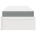 fehér tömör fenyőfa ágy matraccal 90 x 200 cm