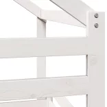 fehér tömör fenyőfa ágy emelettel és tetővel 75 x 190 cm