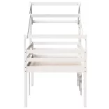 fehér tömör fenyőfa magasított ágy tetővel 80 x 200 cm