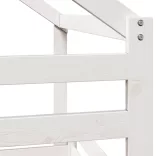 fehér tömör fenyőfa magasított ágy tetővel 80 x 200 cm