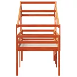 viaszbarna tömör fenyőfa magasított ágy tetővel 80 x 200 cm