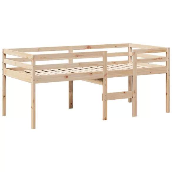 tömör fenyőfa magasított ágy tetővel 90 x 200 cm