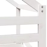 fehér tömör fenyőfa magasított ágy tetővel 90 x 200 cm