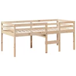 tömör fenyőfa magasított ágy tetővel 75 x 190 cm