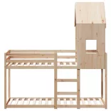 tömör fenyőfa emeletes ágy matrac nélkül 90 x 200 cm