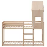 tömör fenyőfa emeletes ágy matrac nélkül 90 x 190 cm