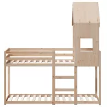tömör fenyőfa emeletes ágy matrac nélkül 90 x 190 cm