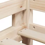 tömör fenyőfa magasított ágy tetővel 80 x 200 cm