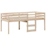 tömör fenyőfa magasított ágy tetővel 90 x 200 cm