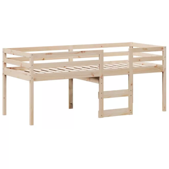 tömör fenyőfa magasított ágy tetővel 90 x 200 cm