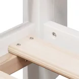 fehér tömör fenyőfa ágy emelettel és tetővel 80 x 200 cm