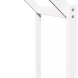 fehér tömör fenyőfa ágy emelettel és tetővel 80 x 200 cm