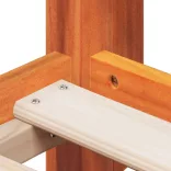 viaszbarna tömör fenyőfa ágy emelettel és tetővel 75 x 190 cm