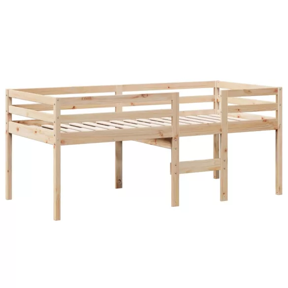 tömör fenyőfa magasított ágy tetővel 90 x 200 cm