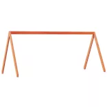 viaszbarna tömör fenyőfa ágy emelettel és tetővel 90 x 200 cm