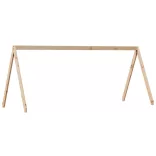 tömör fenyőfa ágy emelettel és tetővel 75 x 190 cm