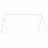 fehér tömör fenyőfa ágy emelettel és tetővel 75 x 190 cm