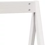 fehér tömör fenyőfa magasított ágy tetővel 90 x 200 cm