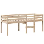 tömör fenyőfa magasított ágy tetővel 80 x 200 cm