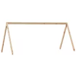 tömör fenyőfa magasított ágy tetővel 80 x 200 cm