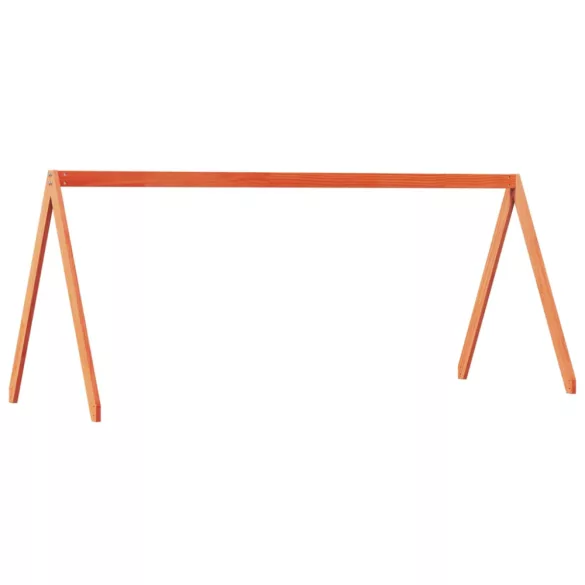 viaszbarna tömör fenyőfa magasított ágy tetővel 90 x 190 cm