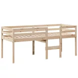 tömör fenyőfa magasított ágy tetővel 75 x 190 cm