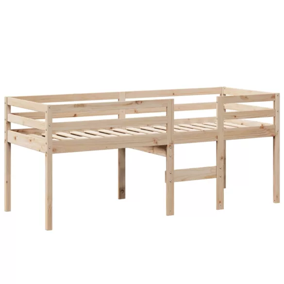 tömör fenyőfa magasított ágy tetővel 75 x 190 cm