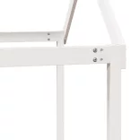 fehér tömör fenyőfa ágy emelettel és tetővel 90 x 200 cm