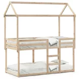 tömör fenyőfa emeletes ágy matrac nélkül 90 x 200 cm