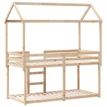 tömör fenyőfa emeletes ágy matrac nélkül 90 x 200 cm