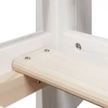 fehér tömör fenyőfa ágy emelettel és tetővel 80 x 200 cm