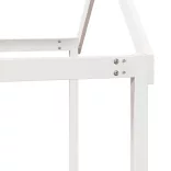 fehér tömör fenyőfa ágy emelettel és tetővel 80 x 200 cm