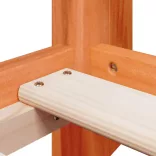 viaszbarna tömör fenyőfa ágy emelettel és tetővel 80 x 200 cm