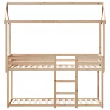 tömör fenyőfa emeletes ágy matrac nélkül 90 x 190 cm