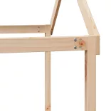 tömör fenyőfa ágy emelettel és tetővel 75 x 190 cm