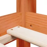 viaszbarna tömör fenyőfa magasított ágy tetővel 90 x 200 cm