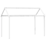 fehér tömör fenyőfa magasított ágy tetővel 80 x 200 cm