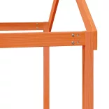 viaszbarna tömör fenyőfa magasított ágy tetővel 90 x 190 cm