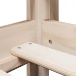 viaszbarna tömör fenyőfa magasított ágy tetővel 75 x 190 cm