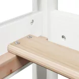 fehér tömör fenyőfa ágykeret tetővel 80 x 200 cm