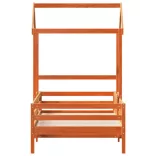 viaszbarna tömör fenyőfa ágykeret tetővel 80 x 200 cm