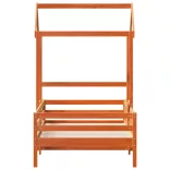 viaszbarna tömör fenyőfa ágykeret tetővel 90 x 190 cm