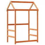 viaszbarna tömör fenyőfa ágy és pad szett tetővel 75 x 190 cm