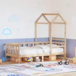 tömör fenyőfa kanapéágy tetővel 80 x 200 cm