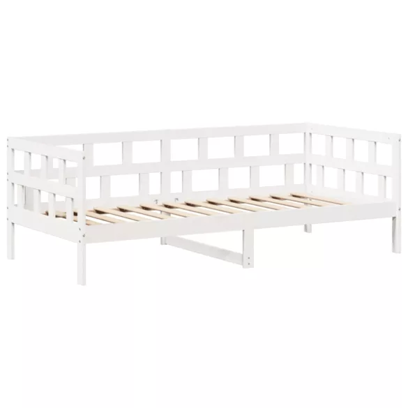 fehér tömör fenyőfa kanapéágy tetővel 80 x 200 cm